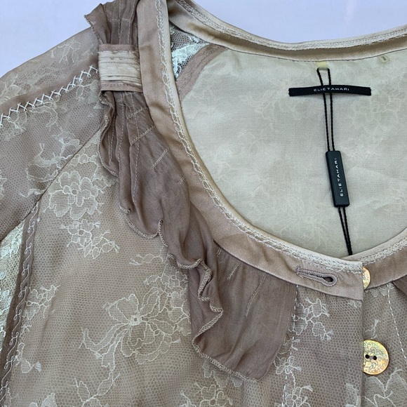 Elie Tahari Caressa Silk and Lace Jacket - Picture 6 of 15